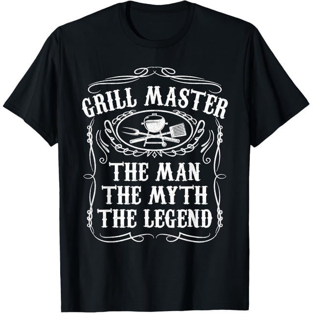 Grill Master The Man The Myth Legend - Camiseta divertida para barbacoa