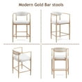 thumbnail image 5 of Morden Fort Modern Counter Stools with Back Set of 2, Boucle Upholstered Seat Kitchen Island Bar Stools, White, 5 of 8