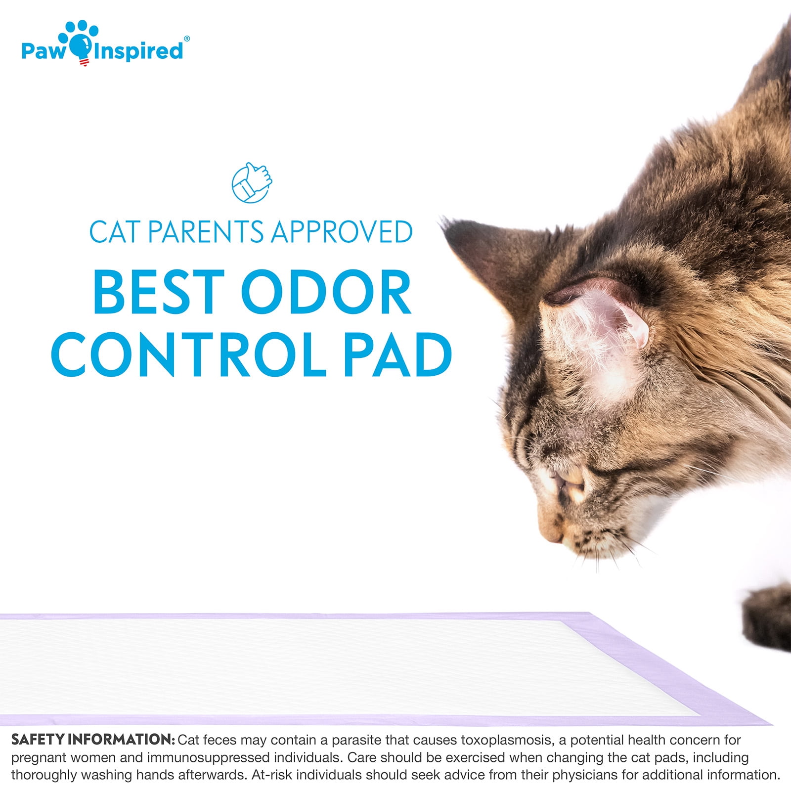 20ct Paw Inspired Scented Cat Pads, Generic Refills for Tidy Cats Breeze Cat Litter Box Pads System, Cat Pee Pads 16.9 x 11.4 inch