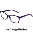 thumbnail image 3 of Birdz BPA Free Non Carcinogenic Readers Purple Frame Clear Lens 2.0 Magnification, 3 of 7