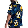 thumbnail image 3 of Football Men's Short Sleeve Beach Button Down Casual Printed Summer Shirts - Unisex, 3 of 6