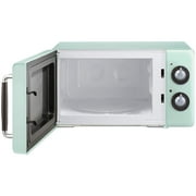 0.7 Cu ft New Magic Chef 700 Watt Countertop Microwave in Mint Green