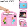 thumbnail image 6 of ELEHOLD Case for iPad mini (6th Generation), Fun Animal Design EVA Durable Case with Handle & Stand & Strap, Easy Carry for Children,Pink, 6 of 9