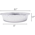 thumbnail image 3 of (360 Pack) Premium 6-Inch Round Foil Pans with Plastic Dome Lids l Heavy Duty l Disposable Aluminum Tin for Roasting, Baking, or Cooking, 3 of 7