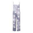 thumbnail image 1 of Vedolay Romper Women's Casual Loose Long Cotton Bib Overalls Baggy Linen Plus Size Jumpsuits Rompers Wide Leg Pants,White L, 1 of 5