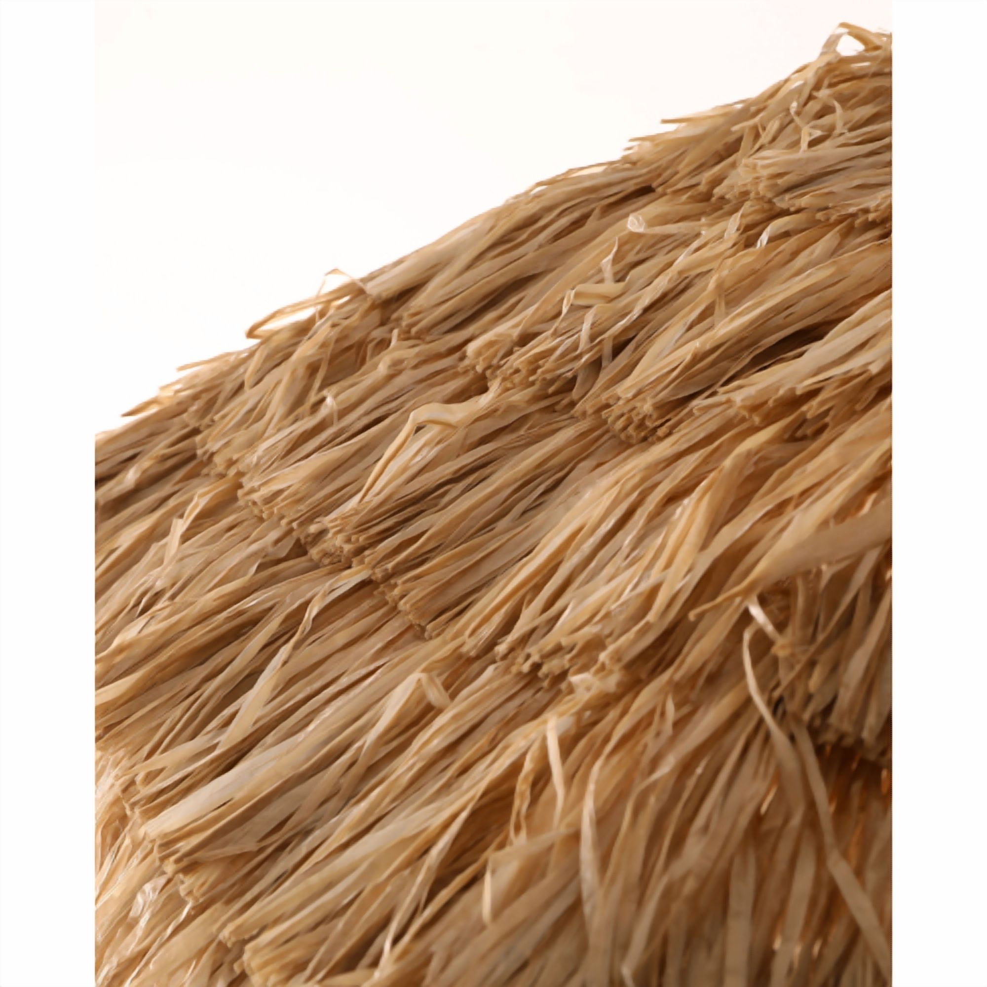 8ft Tiki Bar Umbrella, Natural Thatch Hawaiian Palapa Style Patio Umbrella for Tropical Backyard, Pool, Beach, Handmade Look Straw Canopy for Luau Party Decor