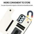 thumbnail image 6 of Wallet Case for Samsung Galaxy A53 5G with Card Holder, Back Folio Flip Premium PU Leather Kickstand Card Slots Case, Double Strong Magnetic Clasp Durable Shockproof Phone Case,White, 6 of 8