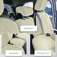 thumbnail image 6 of For Toyota Sienna 2011-2020 FH Group Neoprene Waterproof Custom Fit Car Seat Covers - Solid Beige 2nd Row, 6 of 6