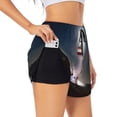 thumbnail image 3 of Lsque Peggy's Cove Lighthouse Printed Women's Running Shorts with Liner Pockets,Elastic Quick Dry Workout Athletic Gym Yoga Shorts,Womens High Waist Shorts-X-Large, 3 of 9