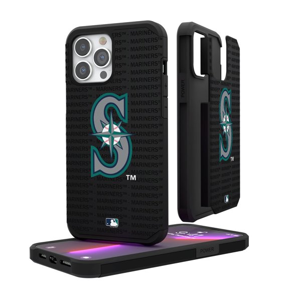 Seattle Mariners iPhone Text Backdrop Rugged Case