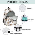 thumbnail image 4 of Cow and Hat Print Cute School Backpack with Padded Back and Adjustable Shoulder Straps 13.4"x11"x4.7", 4 of 5