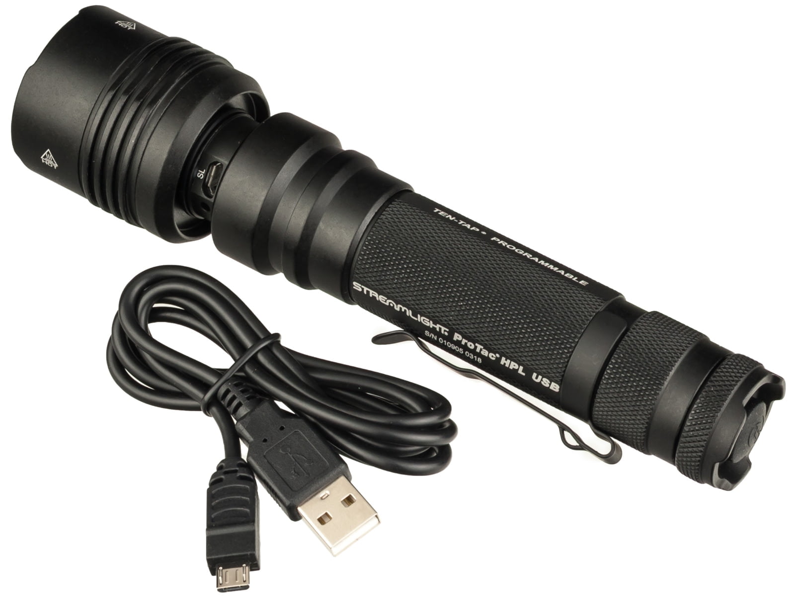 Streamlight ProTac HPL Rechargeable USB Flashlight, 1000 Lumens w/ Holster - 88077