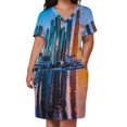 thumbnail image 3 of fwc 0904 moscow Vestido holgado con bolsillos para mujer, vestido de verano, vestido de fiesta de lujo para mujer, 3 of 7