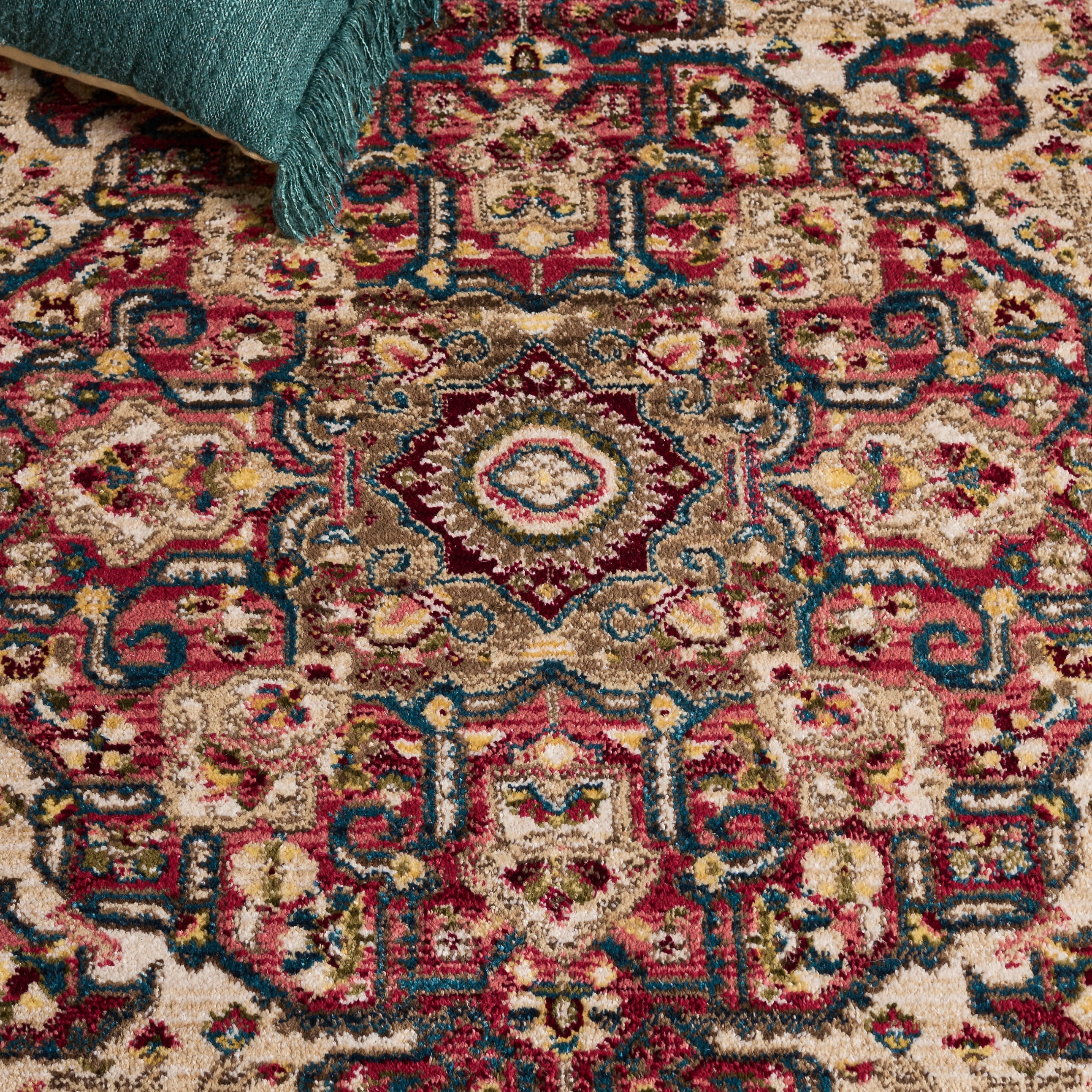 Safavieh Kashan Pema Oriental Runner Rug, Ivory/Blue, 2'6" x 12'