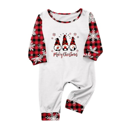 

vdgthytj Matching Family Pajamas Sets Christmas Pjs with Long Sleeve Cute Printed Tops and Plaid Pants Holiday Sleepwear