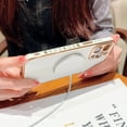 thumbnail image 2 of for iPhone 14 Pro Max Case Magnetic, Cute Heart Phone Case for Women Men Luxury Plating Full Camera Lens Protect Soft Silicone Shockproof Bumper for iPhone 14 ProMax Case 6.7" (White), 2 of 6