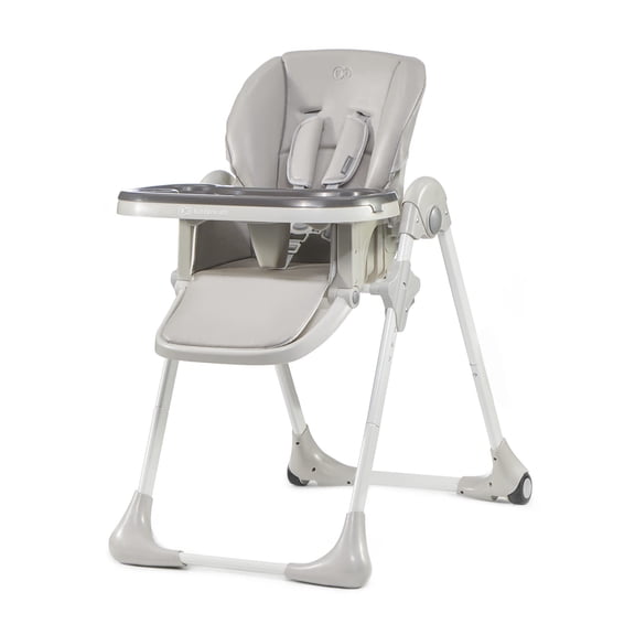 Kinderkraft Yummy Adjustable Baby High Chair, Foldable Toddler Feeding Chair with Removable Tray, 6 Months to 3 Years, Gray