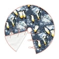 thumbnail image 3 of Halloween Christmas Tree Skirt - Penguin Arctic Adventure 30 Inches Christmas Tree Skirt for Halloween Holiday Indoor Home Christmas Tree Decorations with Three Ribbons, 3 of 7