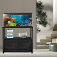 thumbnail image 4 of Avolander 40-50 Gallon Aquarium Stand, Fish Tank Stand with Storage, Durable, Metal and Wood, Black, 31.5"L x 17.72"W x 27.56"H, 4 of 7