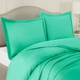 thumbnail image 3 of Nestl 3 Piece Duvet Cover Set, Luxury Bedding Duvet Cover with 3 Pillow Shams, Button Closure, Luxury 100% Super Soft Microfiber, Twin (68"x90") - Mint Green, 3 of 6