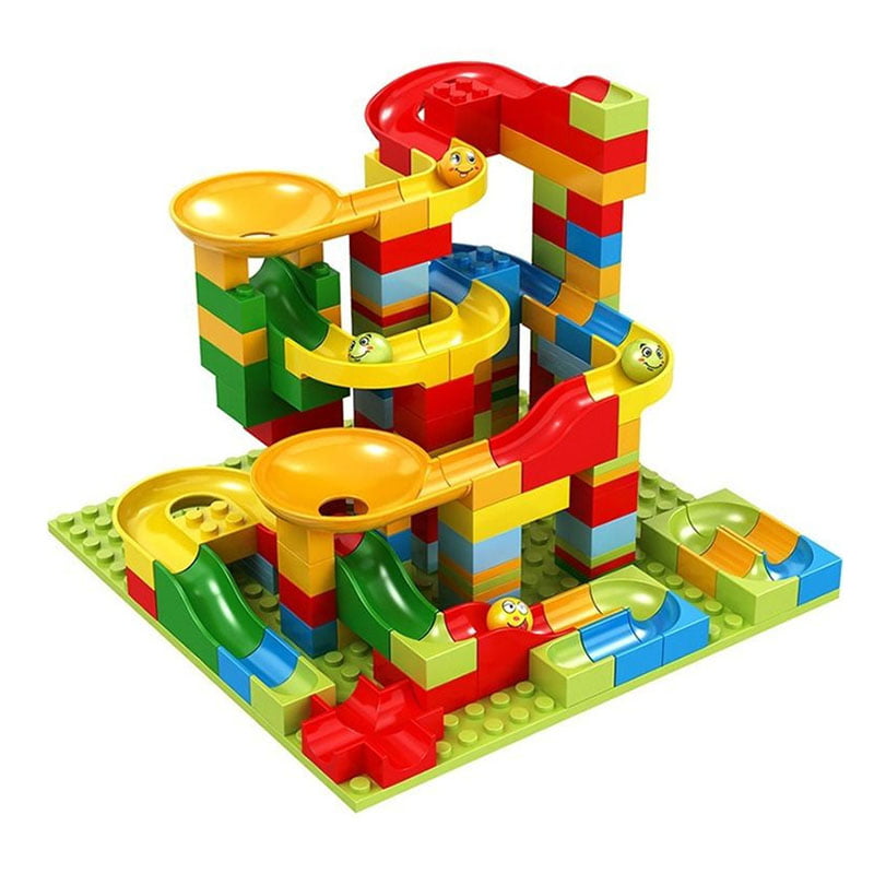 165PCS Kids DIY Marble Run Building Blocks Construction Toys Puzzle Race Track 