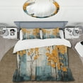 thumbnail image 2 of Designart "Bold Forest Beauty Yellow and Grey III" Forest Bedding Covert Set - Traditional Yellow Landscapes Bed Set With 1 Sham, 2 of 6