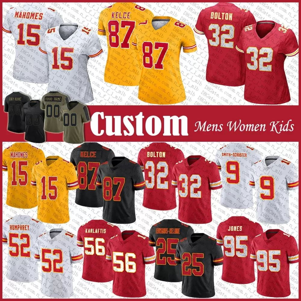 NFL_Patrick Mahomes Chiefes football Jersey Women Nick Bolton JuJu