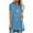 Blue, variant on Tunic Tops for Women Loose Fit Dandelion Print T-shirt Top Round Neck Short Sleeve Shirt Top Casual Solid Color Blouse