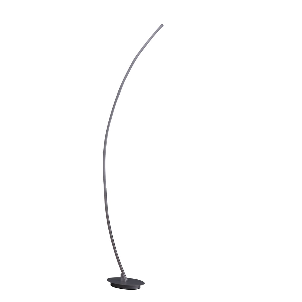 62.25" In Bradie Brushed Nickel Color Led Arc Tube Floor Lamp Walmart