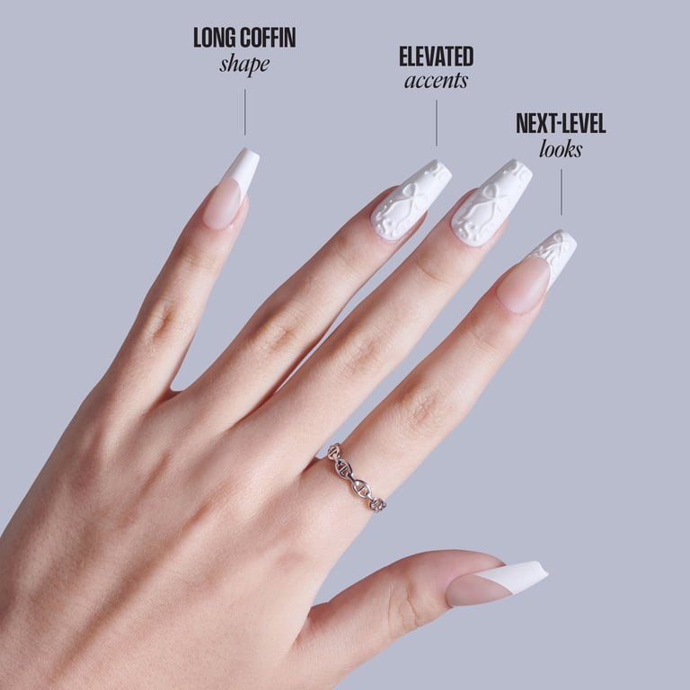 Kiss Glam 3D & Jewel Press On Nails, Breath of Harmony, Long Coffin photo 3