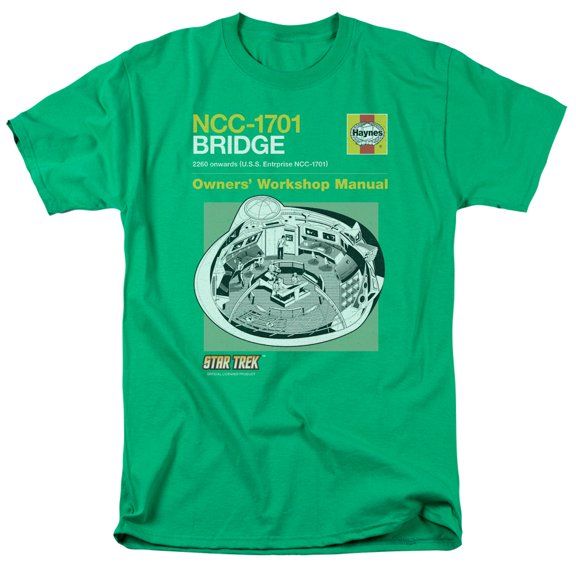 Star Trek Bride Manual Adult 18/1 T-Shirt Kelly Green