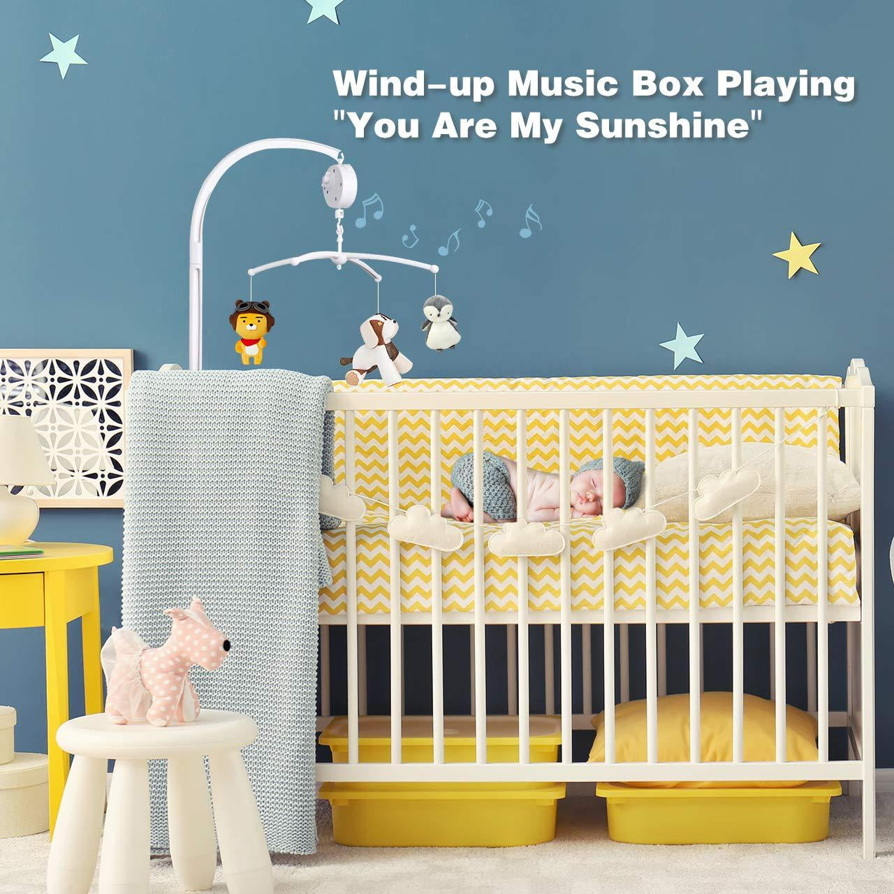 OMORC 34 Inch Baby Crib Mobile Music Box Holder Arm Bracket Nut Screw