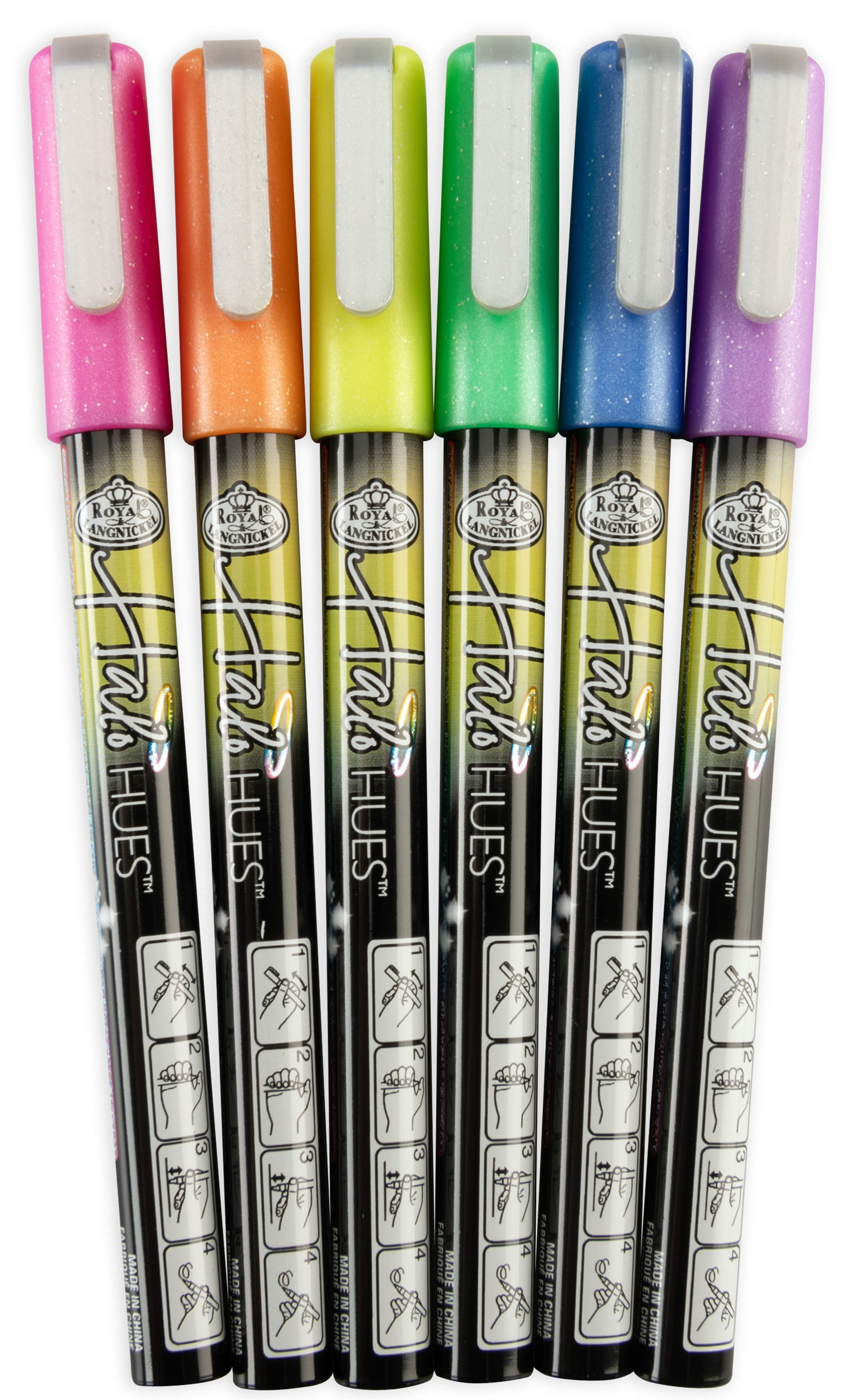 Royal & Langnickel - 6pc 2MM Outline Marker Set, Halo Hues