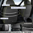 thumbnail image 4 of AOMSAZTO Front Car Seat Covers Fit for Toyota 4Runner 2003-2024 2025 Seat Covers Faux Leather Breathable and Waterproof Automotive Seat Covers Protector(2 PCS Front Seats,Black&Grey), 4 of 7