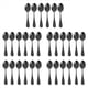 thumbnail image 1 of Cucharadas Negras Cucharadas, Mini Cucharas para Pastel de Acero Inoxidable, Cucharadas para Helado, Cucharaditas Pequeñas para Postre, Juego de 30 (Cucharas de Café Negro), 1 of 5