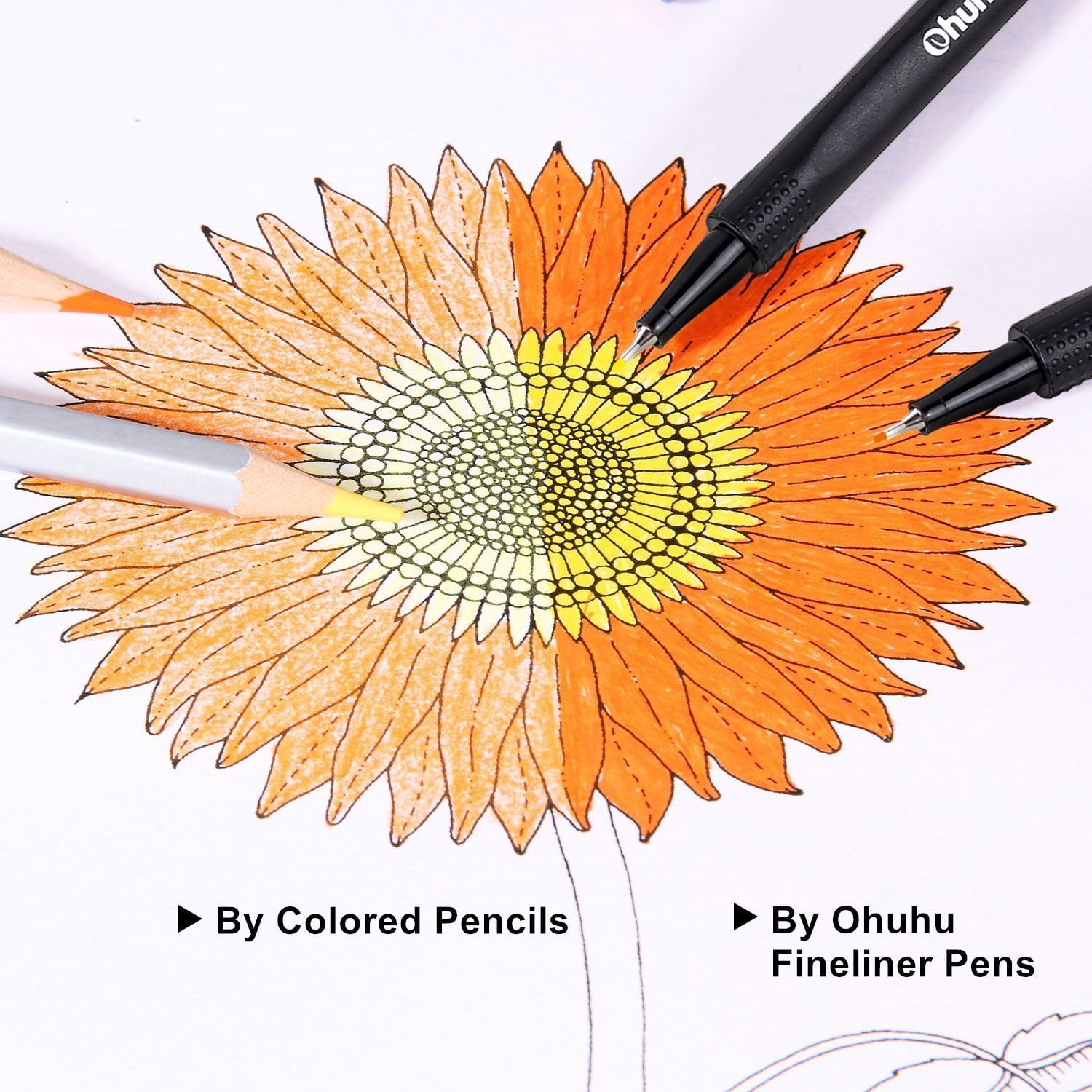 Ohuhu Fineliner Drawing Pens: 8 Sizes Fineliner Pens Pigment Black Ink Micro  Pens Assorted Point Sizes Waterproof for Writing Drawing Journaling  Sketching Anime Manga Watercolor Artists Beginners