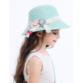 thumbnail image 4 of Straw Hats daughter Sun Hats Summer Beach Hats Straw Party Hat Set, 4 of 5