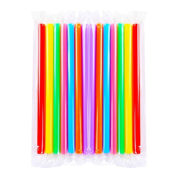 Green Direct Disposable Drinking Plastic Boba Tea Straws Individually Wrapped Straws Bulk Pack, Smoothies, Milkshakes, and Milktea Pack of 40