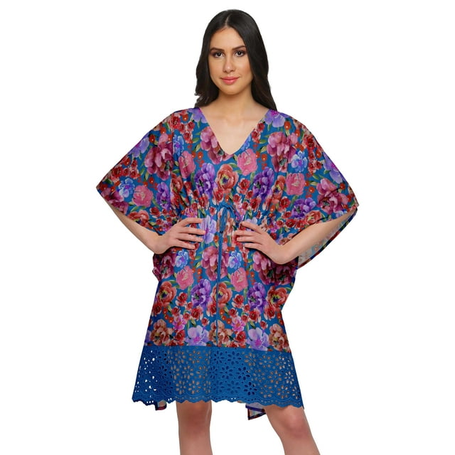 Moomaya Sortie de Plage Imprimé Kimono Caftan Kaftan Cache-Maillot pour Femmes