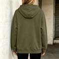 thumbnail image 6 of SSZMDLB Women Plus Size Hooded Sweaters Fall Winter Long Sleeve Zip Up Casual Loose Fit Blouses Soft Fleece Pullover Tops, Army Green M, 6 of 6