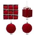 thumbnail image 2 of Christmas Tree Decoration Plastic Ornament Set Hanging Xmas Tree Ball for Xmas Holiday Wedding Party Christmas Ornaments (9 pcs), 2 of 6
