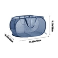 thumbnail image 3 of Rbaofujie Closet Storage Bins Laundry Basket Bag with Handles Portable Laundry Basket Mesh Laundry Hamper Basket Folding Dirty Clothes Sundries Storage Bag Car Storage, 3 of 7