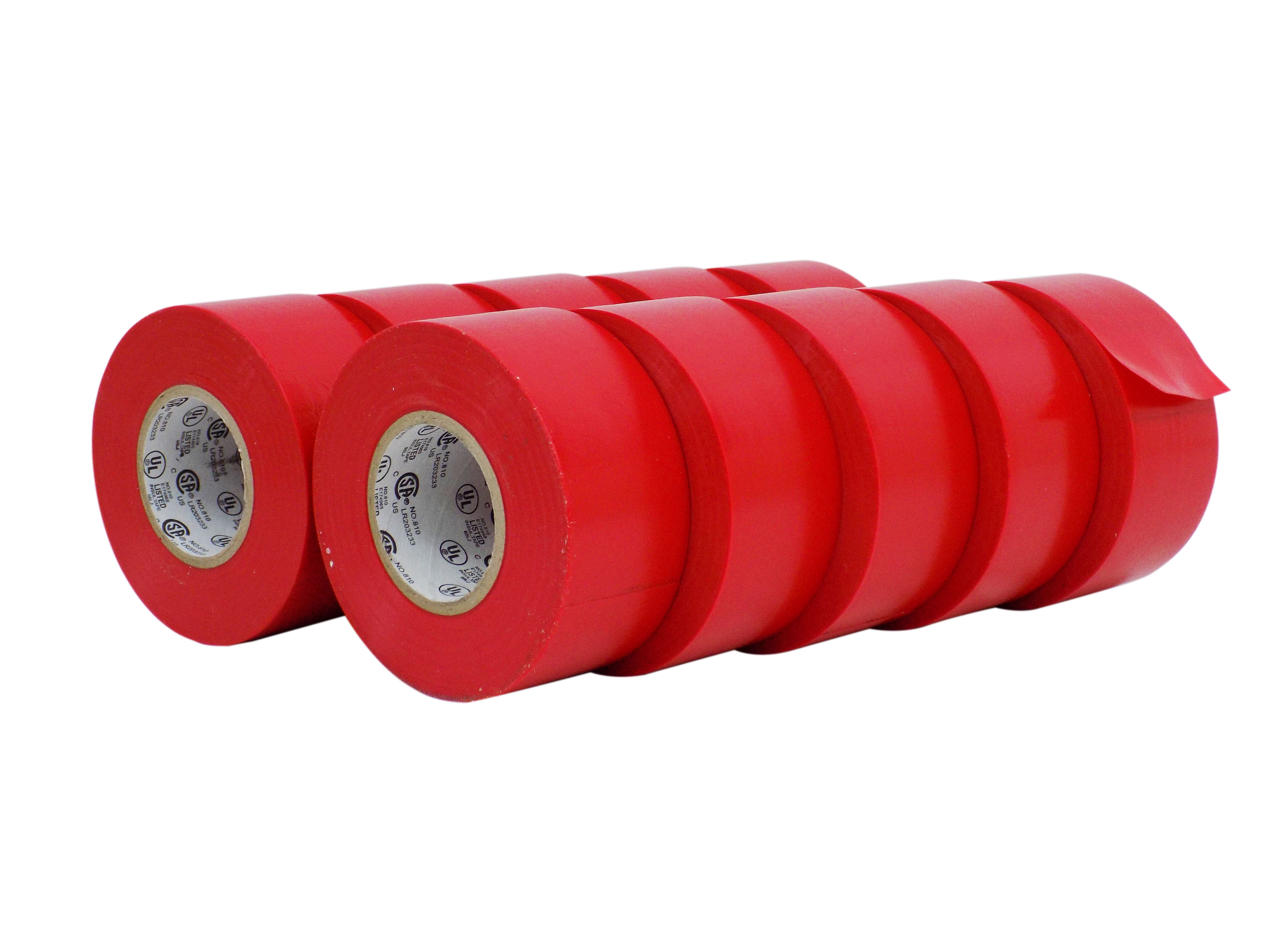 WOD Tape Red Electrical Tape General Purpose 1.5 in. x 66 ft. High Temp