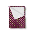 thumbnail image 2 of Daisy Soft Flannel Fleece Throw Blanket, Flat Design Simplistic Chamomile Petals Repeating in Contrast Colors, Cozy Plush for Indoor and Outdoor Use, 50" x 70", Yellow Pink and Magenta, by Ambesonne, 2 of 5
