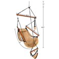 thumbnail image 7 of Hanging Chair Brown Oxford Cloth Hardwood With Cup Holder Wooden Stick Perforated 220.46lbs Capacity Seaside Courtyard, 7 of 7