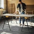thumbnail image 4 of Topcobe 2 Pack Heavy Duty Sawhorse with Steel Folding Legs, Professional Saw Horse for Woodworking Carpenters, 4 of 8