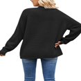 thumbnail image 3 of Women Knit Cardigan Long Sleeve Open Front Fall Cual Jacket Sweater with Pockets, 3 of 4