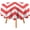 Coral Red and White, variant on Tablecloth hot Pink White Large Chevron Zigzag Pattern Table Cover 60inch Round Washable Table Cloth for Kitchen Dinning Party Tabletop Modern Decoration