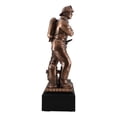 thumbnail image 5 of In Line Of Duty Fireman Carrying Hose By Hydrant Statue 12"H Fire Fighter Decor, 5 of 10