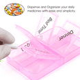thumbnail image 4 of Medicine Weekly Storage Pill 7 Day Tablet Sorter Box Container Case Organizer, 4 of 8